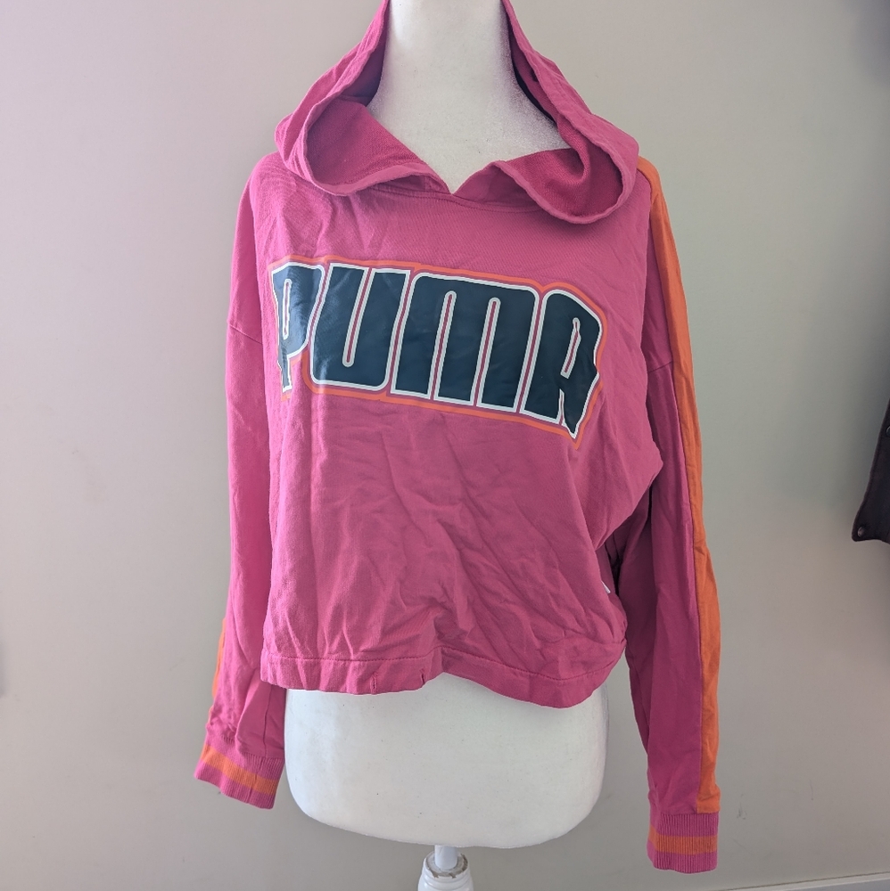 PUMA Women's Pink Cotton Hoodie